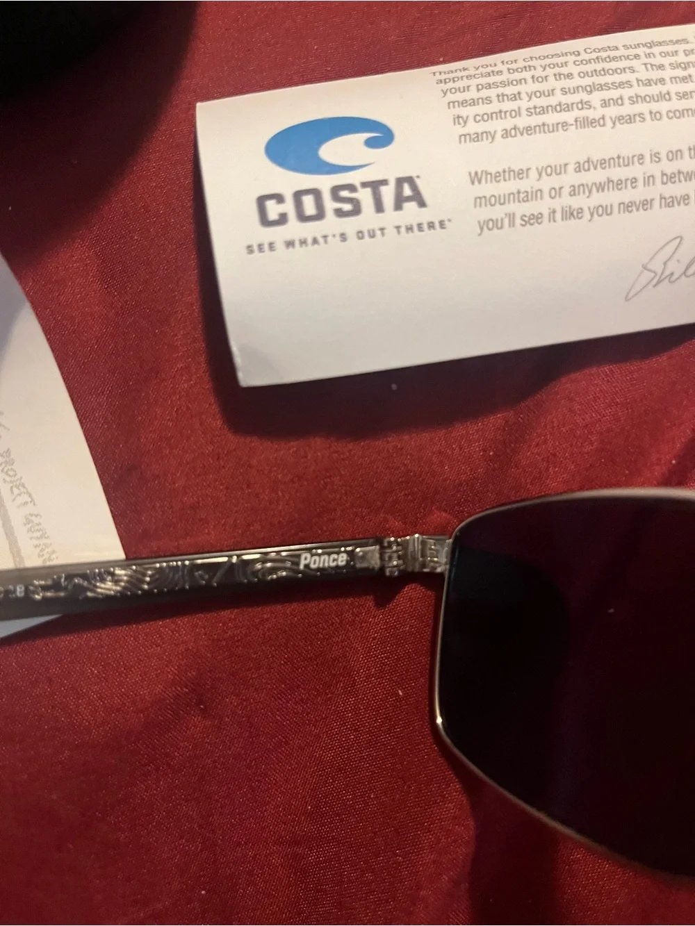 Costa Men’s Silver Frame Sunglasses with Blue Mirrored Lenses